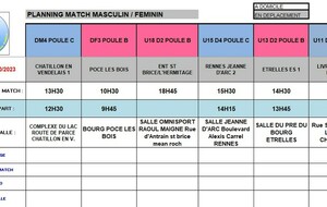 Planning du 07 et 08 Octobre 2023