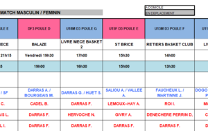 Planning du 29 et 30 Novembre 2025