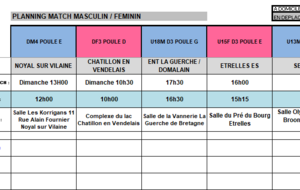 Planning du 6 et 7 Décembre 2025