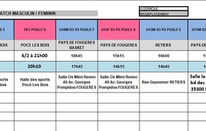 Planning du 07 Février 2026