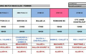 Planning du 10 octobre 2026