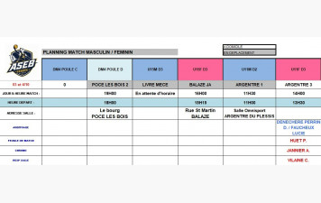 Planning du 3 octobre 2026