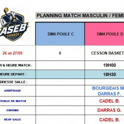 Planning du 26 septembre 2026 à domicile !